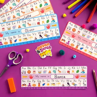 Desk Strips | Alphabet & Numbers Visual Aid | Table Name Plates in All Australian State Fonts - image 3 of 3
