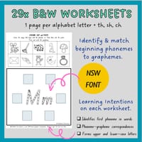 Phonemic Awareness and Phonics Beginning Sound Worksheets: Picture Sort Activity in NSW Font - thumbnail 2 of 4