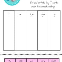 Long i Vowel Sound Cut and Paste - thumbnail 1 of 1