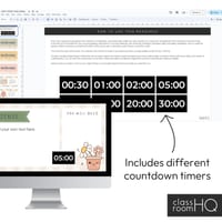 Daily Slides with Timers Editable PowerPoint plus Google Slides HAZY DAISY Decor - thumbnail 5 of 5