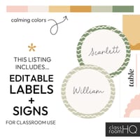 Calm Retro Theme Editable Labels, Signs and Posters HAZY DAISY Classroom Decor - thumbnail 3 of 5