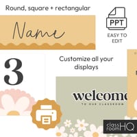 Calm Retro Theme Editable Labels, Signs and Posters HAZY DAISY Classroom Decor - thumbnail 4 of 5