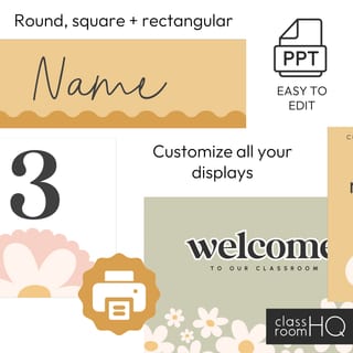 Calm Retro Theme Editable Labels, Signs and Posters HAZY DAISY Classroom Decor - image 4 of 5