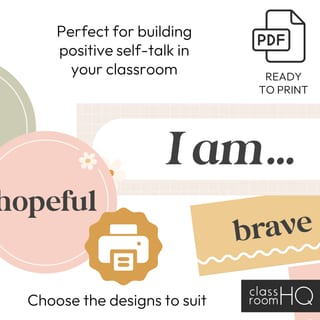 Calm Retro Theme Editable Affirmation Station HAZY DAISY Classroom Decor - image 3 of 4