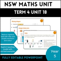 NSW Maths Stage 3 I Year A I Year 5 I Term 4 I Unit 18