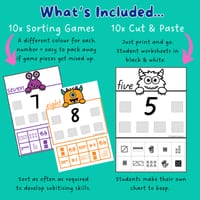 Numbers 1-10 Subitising and Number Sense Games and Worksheets in QLD Font - thumbnail 2 of 3