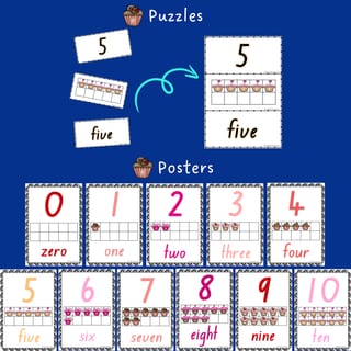 Numbers to 10: Counting Cupcakes Games & Activities in NSW Font - image 4 of 4