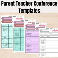 Parent-Teacher Conference Templates-Easy to Use Forms - thumbnail 3 of 4