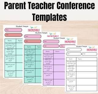 Parent-Teacher Conference Templates-Easy to Use Forms - image 3 of 4