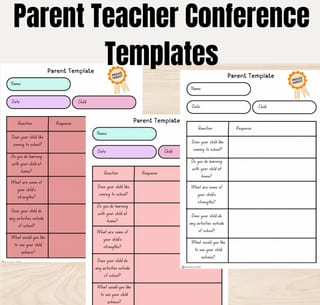 Parent-Teacher Conference Templates-Easy to Use Forms - image 4 of 4