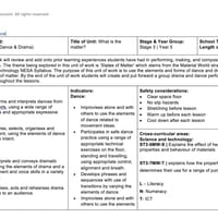 Drama and Music Unit Plan (KLA Sciences | States of Matter) - thumbnail 1 of 3