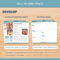 Reading Comprehension Comic and Story Activity Pack #28: Writing, Vocabulary - thumbnail 4 of 9