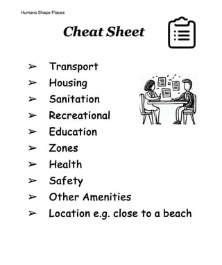 HSIE Geography: Unit Plan: Humans Shape Places Worksheets - image 1 of 1