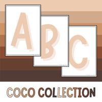Coco Collection - A-Z Header Beige - thumbnail 1 of 1