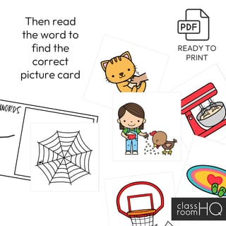 CVC Word Letter Lacing Bead Cards Hands-On Phonics Small Group Activity - image 4 of 5