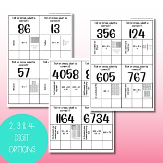 MAB Place Value EXIT CARDS| Tens, Hundreds, Thousands - image 3 of 4