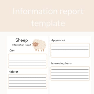 Sheep Information Report Template - image 1 of 1