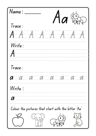 Alphabet / Letter Tracing Handwriting Booklet - NSW Foundation Font - image 2 of 3