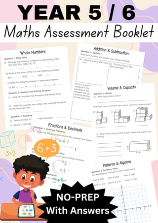 Stage 3 Mathematics Assessment Booklet - image 1 of 6