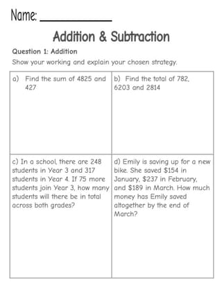 Stage 3 Mathematics Assessment Booklet - image 3 of 6