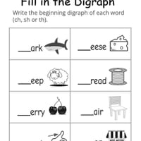 Digraph Worksheet Booklet - Ch, Sh, Th - thumbnail 2 of 6