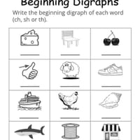 Digraph Worksheet Booklet - Ch, Sh, Th - thumbnail 3 of 6
