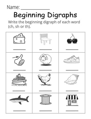 Digraph Worksheet Booklet - Ch, Sh, Th - image 3 of 6