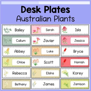 Australian Plant Flora Themed Desk Plates - image 2 of 2