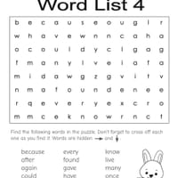 Find a Word Worksheets: Sight Words for K-2 - thumbnail 4 of 4
