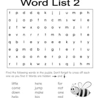 Find a Word Worksheets: Sight Words for K-2 - thumbnail 3 of 4