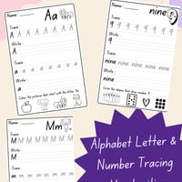 Alphabet Letter & Number Tracing Handwriting Booklet - thumbnail 1 of 6