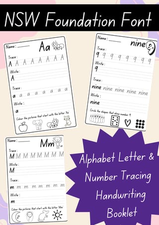 Alphabet Letter & Number Tracing Handwriting Booklet - image 1 of 6