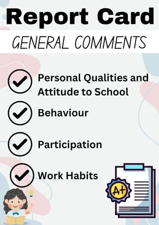 Report Card General Comments Collection - image 1 of 5