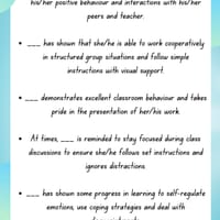 Report Card General Comments Collection - thumbnail 3 of 5