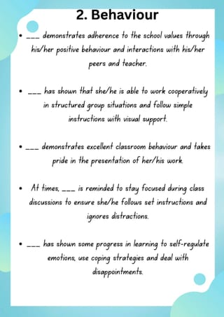 Report Card General Comments Collection - image 3 of 5