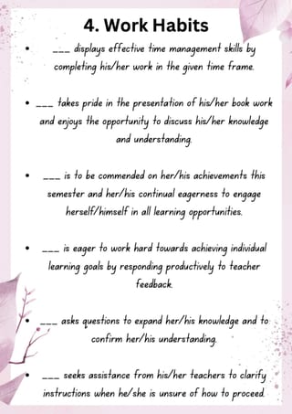 Report Card General Comments Collection - image 5 of 5