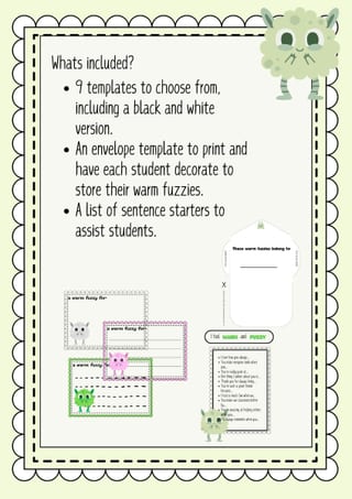 Warm Fuzzies - Perfect End of Year Activity - image 1 of 3
