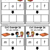 CVC Change It - Sound Discrimination Activity - Middle Sound Focus - thumbnail 2 of 4