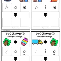 CVC Change It - Sound Discrimination Activity - Middle Sound Focus - thumbnail 3 of 4