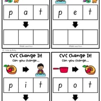 CVC Change It - Sound Discrimination Activity - Middle Sound Focus - thumbnail 4 of 4