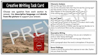 Creative Writing Prompts - task cards with pictures - image 4 of 5