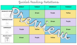 Guided Reading Groups - timetables and group organisers - image 3 of 8