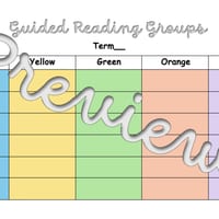 Guided Reading Groups - timetables and group organisers - thumbnail 8 of 8