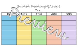 Guided Reading Groups - timetables and group organisers - image 8 of 8
