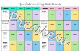 Guided Reading Groups - timetables and group organisers - image 4 of 8