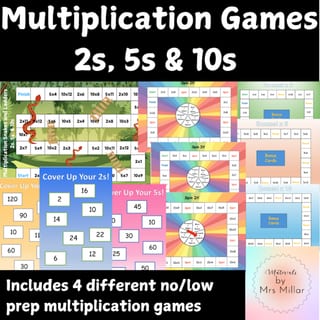 Multiplication Game Pack | No/Low Prep | 2s, 5s, & 10s - image 1 of 6