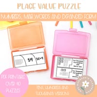 MAB Place Value Puzzle | tens, hundreds & thousands - thumbnail 1 of 4