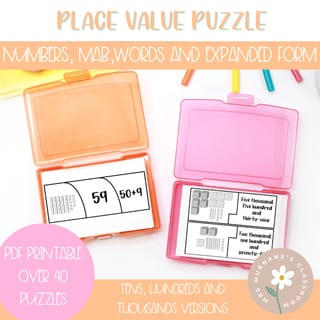 MAB Place Value Puzzle | tens, hundreds & thousands - image 1 of 4
