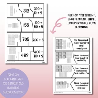 MAB Place Value Puzzle | tens, hundreds & thousands - image 3 of 4