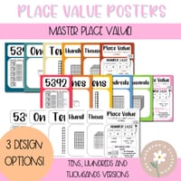 MAB Place Value Posters | tens, hundreds & thousands - thumbnail 1 of 4